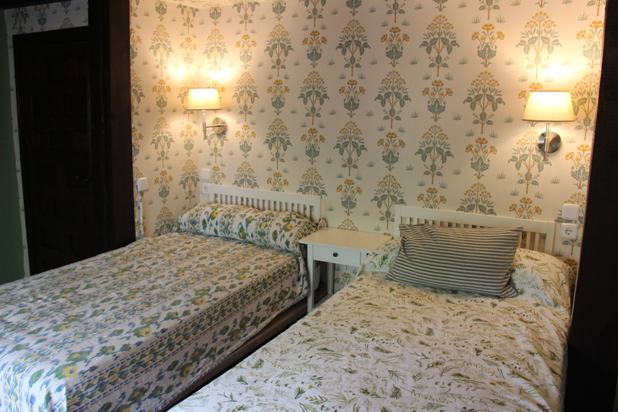 Habitaciones de los alojamientos rurales el molino de las Eras, alquiler por habitación con baño y calefacción independiente